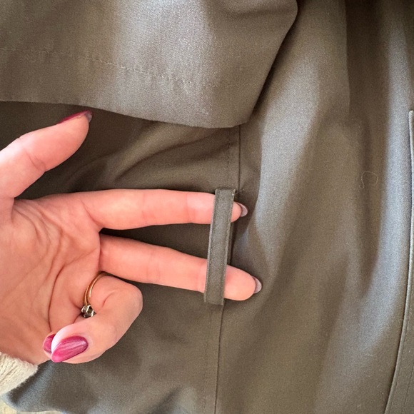 Women's Olive Green Trench Coat - Picture 10 of 13